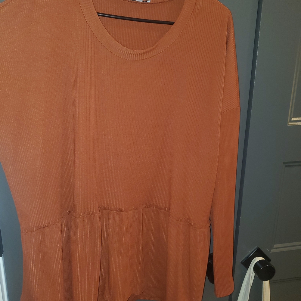 White Birch Rust Tunic Top